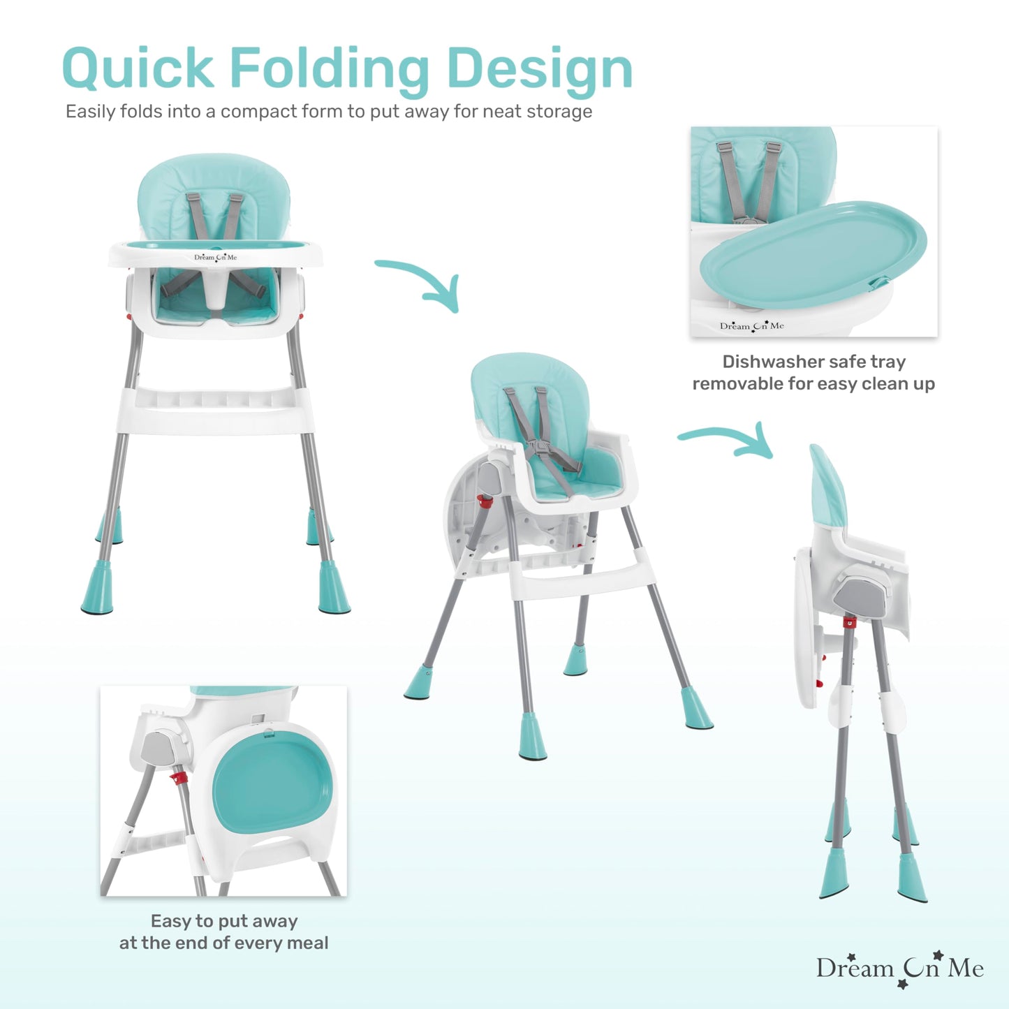 Dream On Me Portable 2-in-1 High Chair
