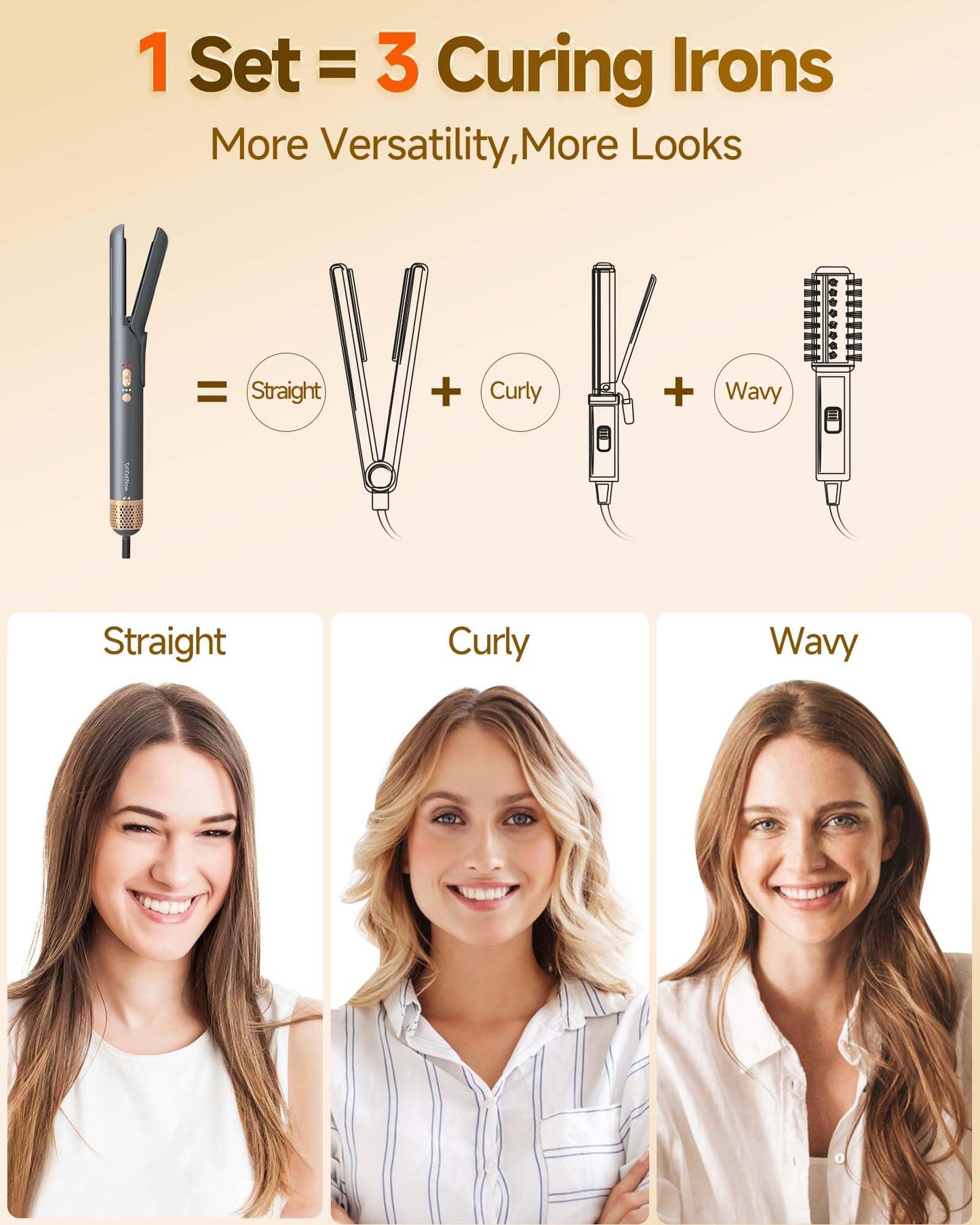 6-in-1 Hair Dryer Brush Styler with Attachments