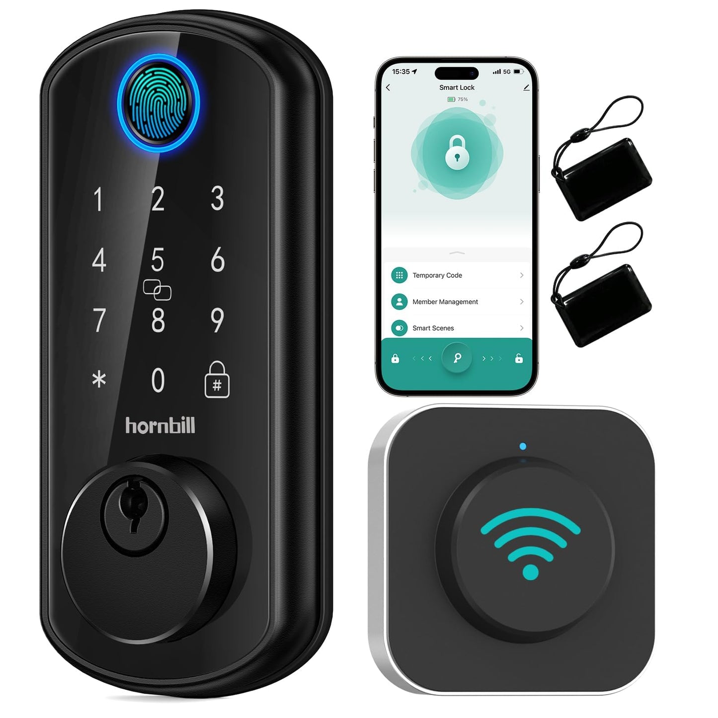 Smart WiFi Fingerprint Deadbolt Lock by hornbill