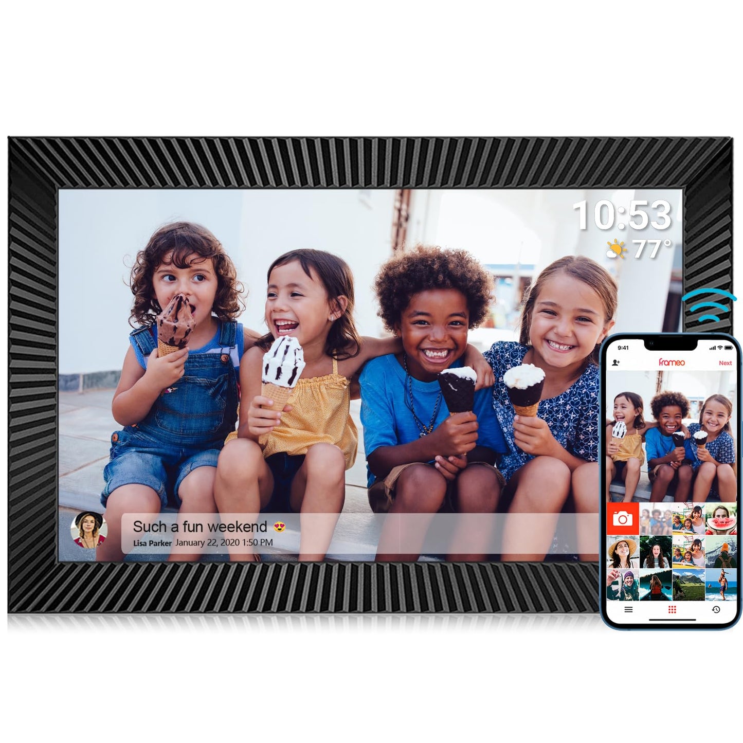 10.1" WiFi Digital Photo Frame with 32GB Storage