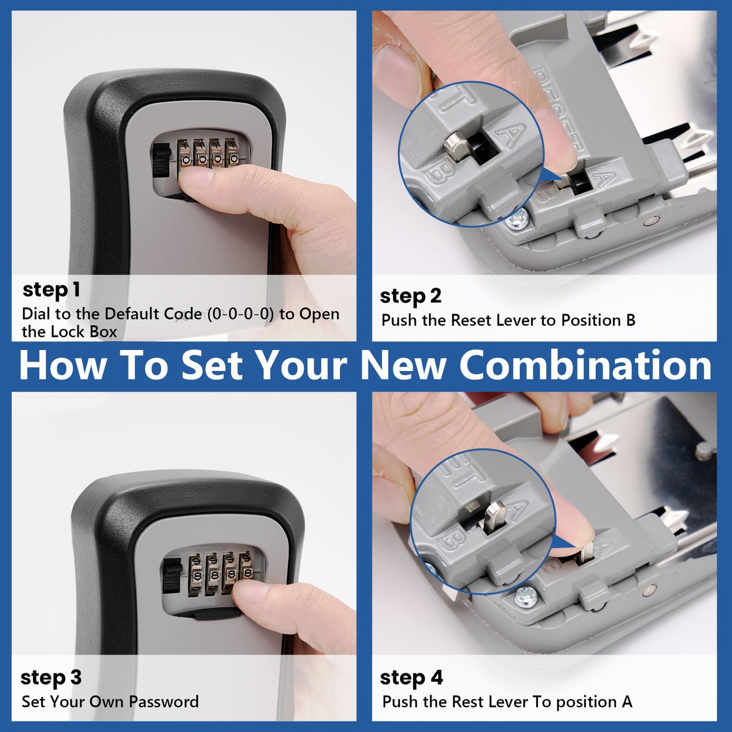 4-Digit Key Lock Box for Home Security