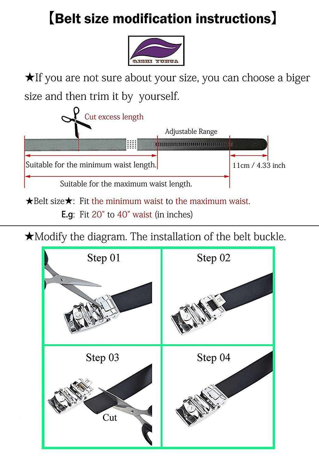 Dubulle Mens Belt Ratchet Slid Buckle Adjustable Grain Leather Strap Designer Business Wedding Trim to Fit