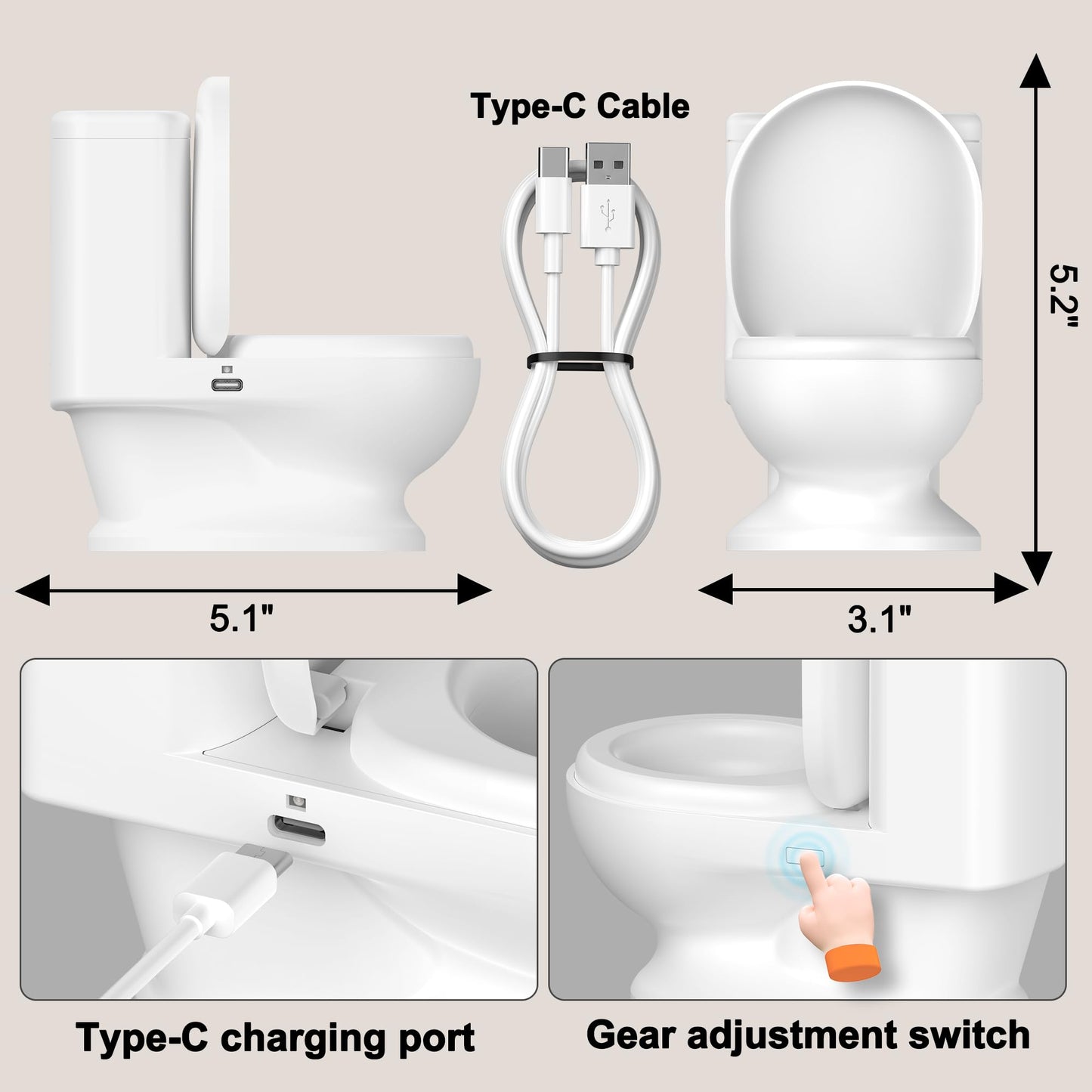 Funny Mini Toilet Humidifier with Essential Oil Diffuser