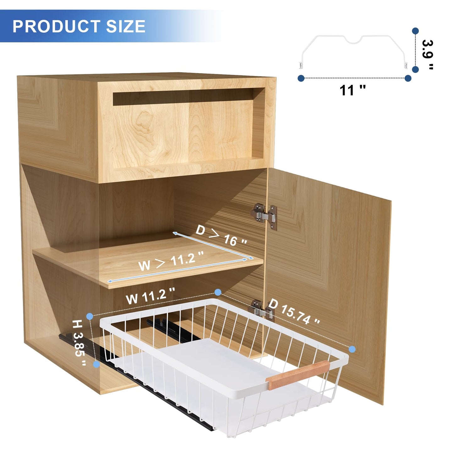 Pull Out Basket Drawer Organizer for Cabinet