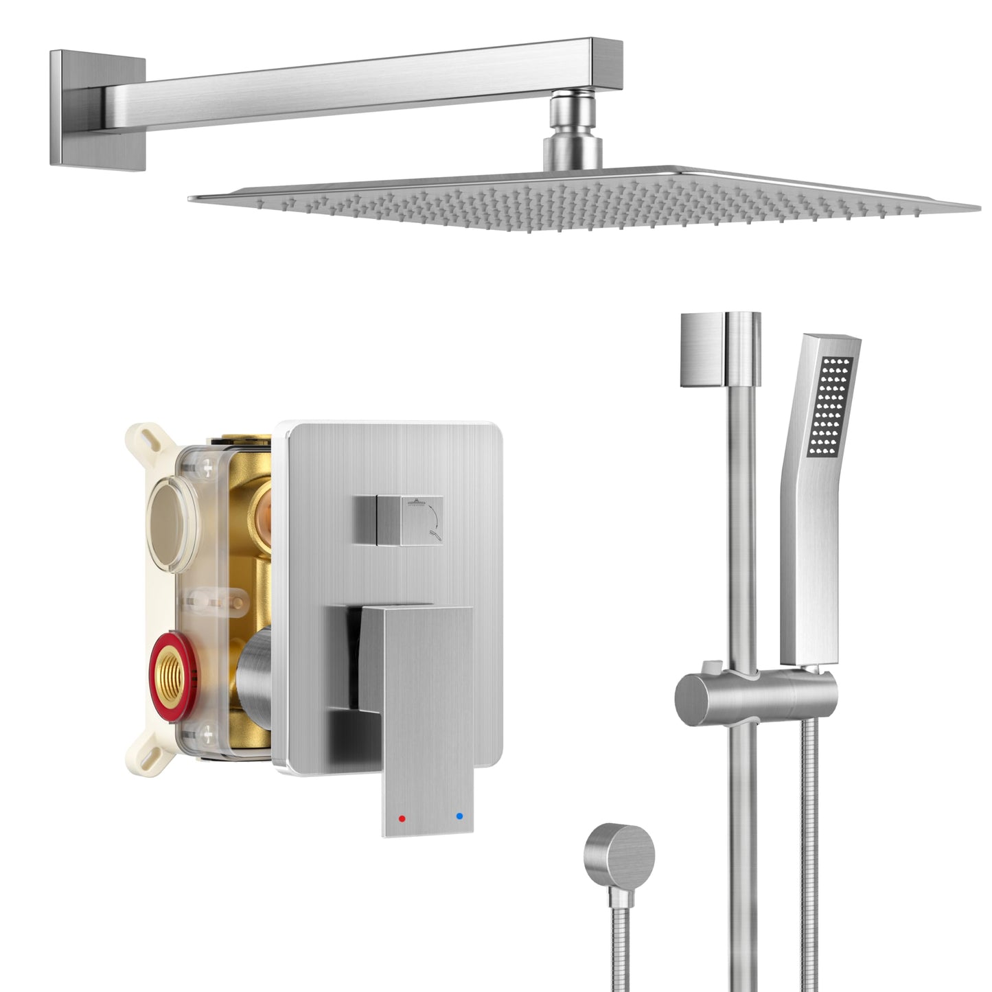 HomGoo Rain Shower Faucet Set with Handheld
