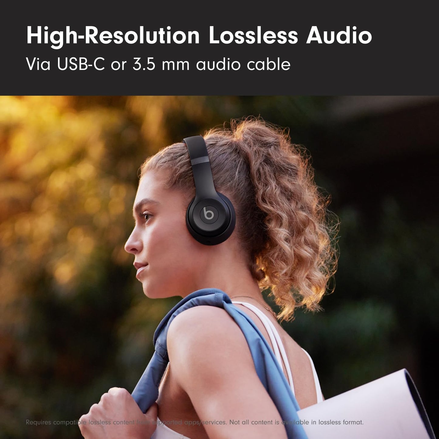 Beats Solo 4 - Wireless Bluetooth On-Ear Headphones, Apple & Android Compatible, Up to 50 hours of Battery Life - Matte Black