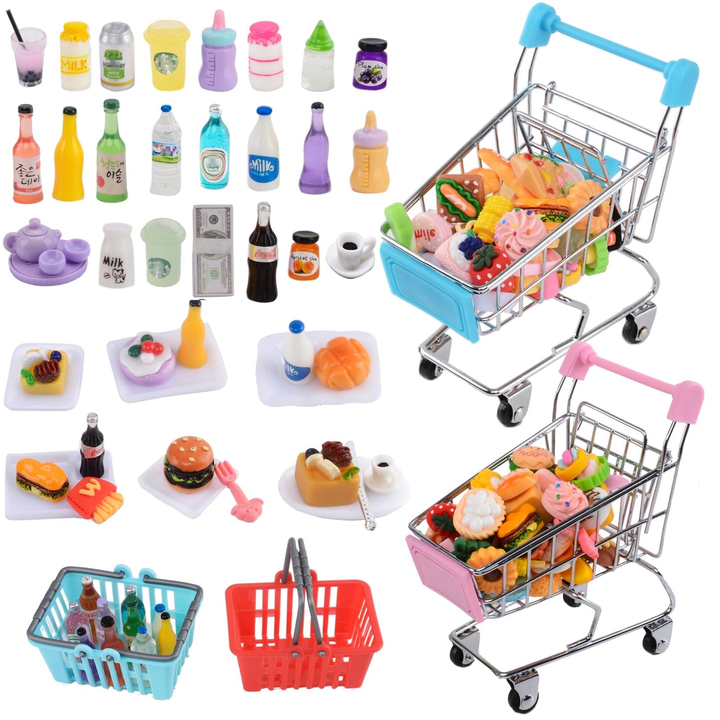 150 Pcs Mini Shopping Cart Toy for Kids