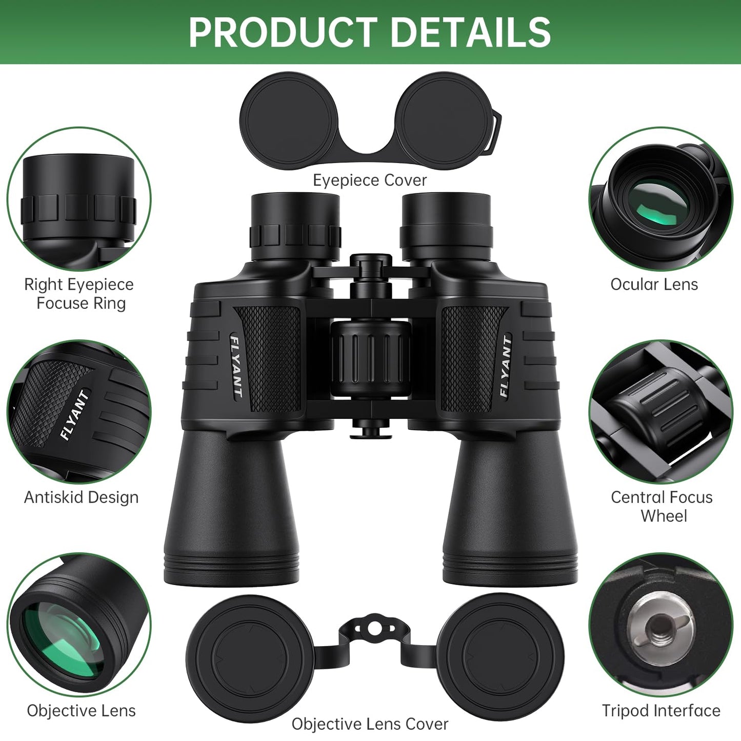 High Powered Waterproof Binoculars for Adults