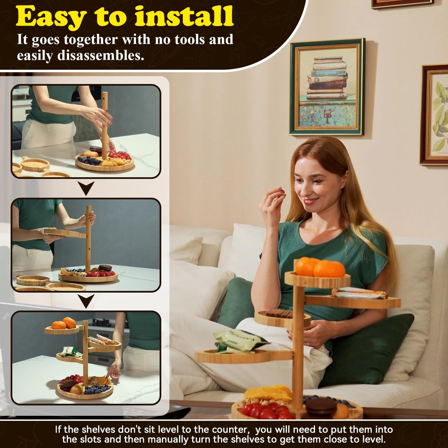 Bamboo Charcuterie Board 5-in-1 Serving Platter
