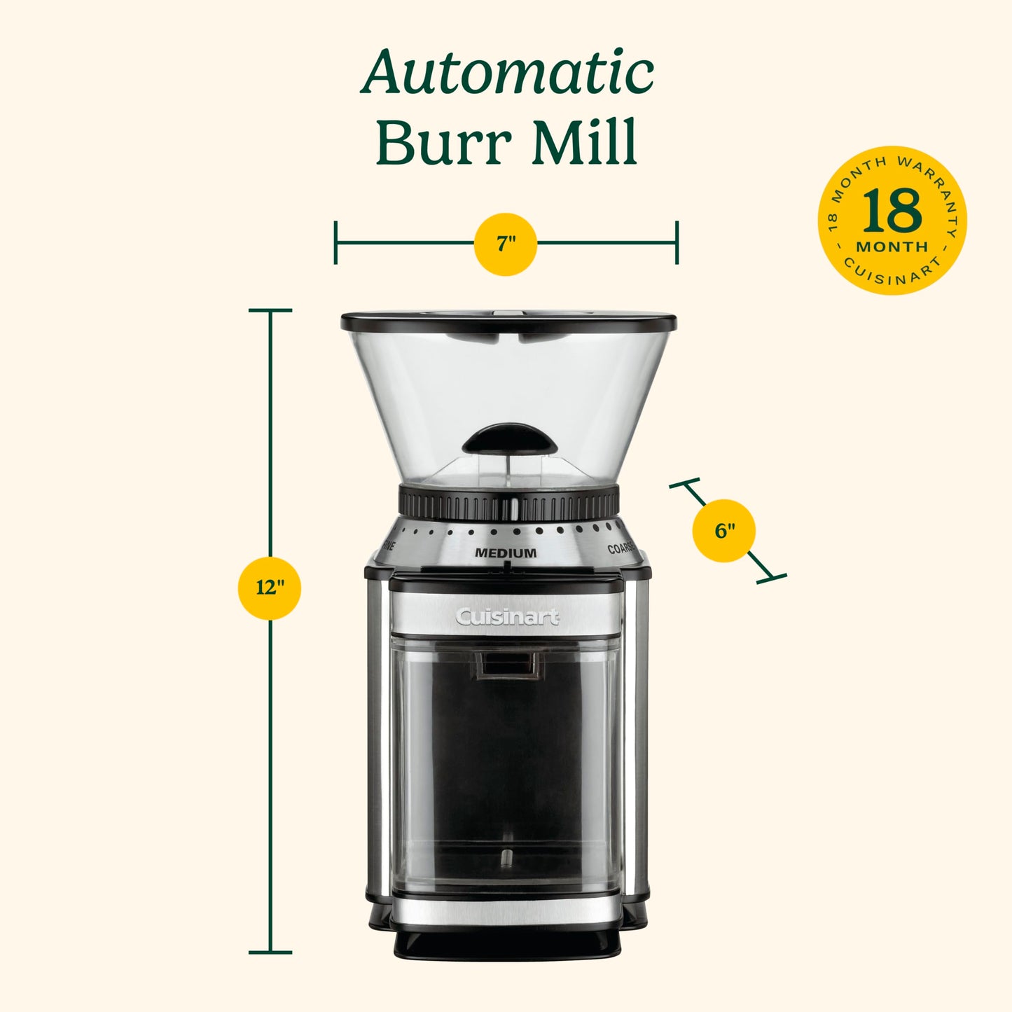 Cuisinart Electric Burr Coffee Grinder with Selector