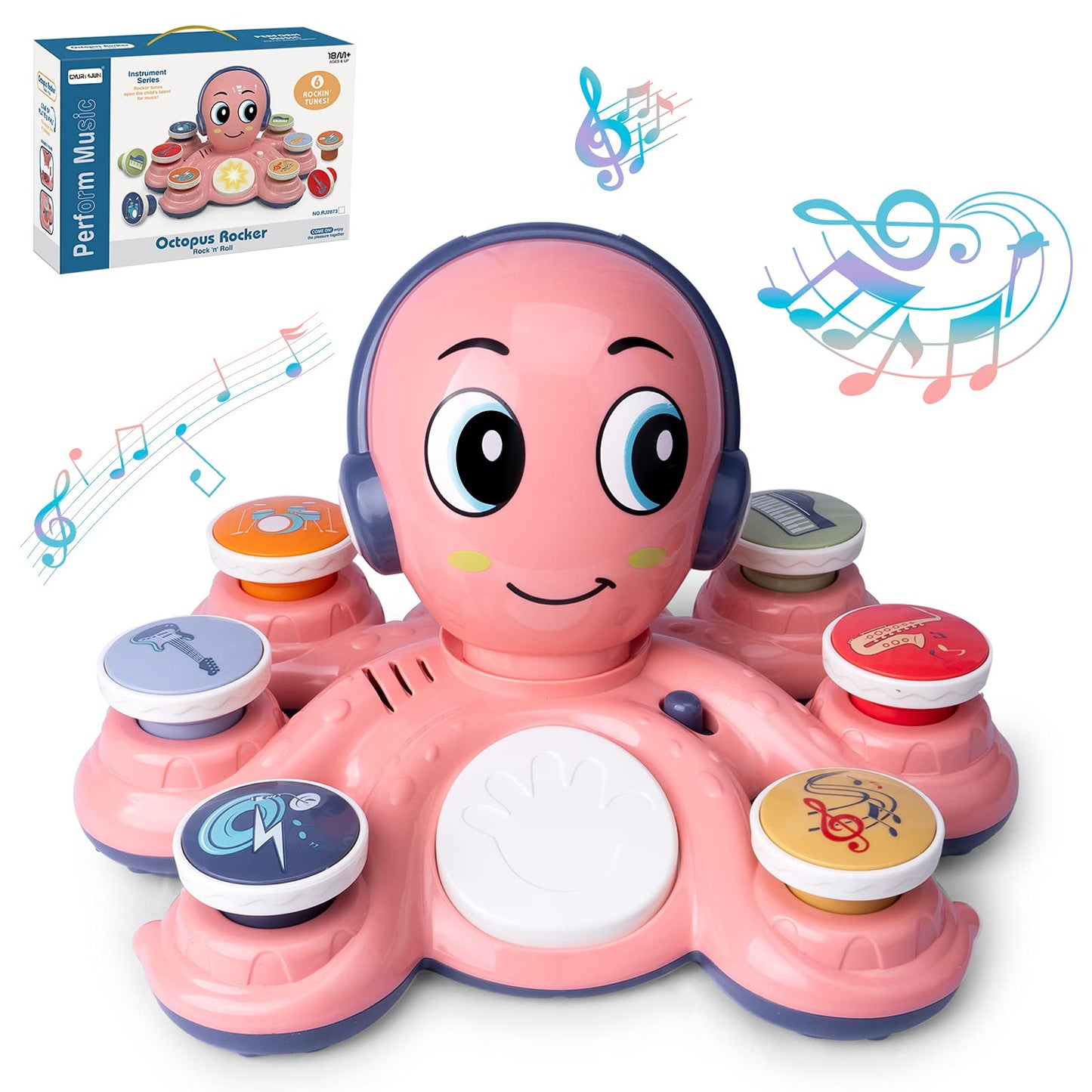 Musical Octopus Toy for Toddlers by CYURMJUN