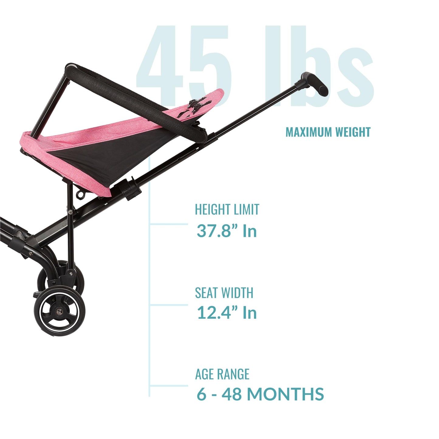 Dream On Me Lightweight Coast Rider Stroller - Pink