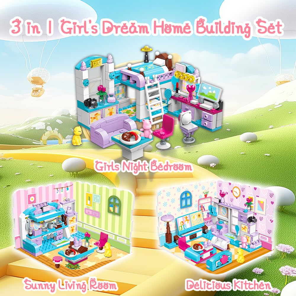 QMAN Building Blocks Dream Home Kit for Girls