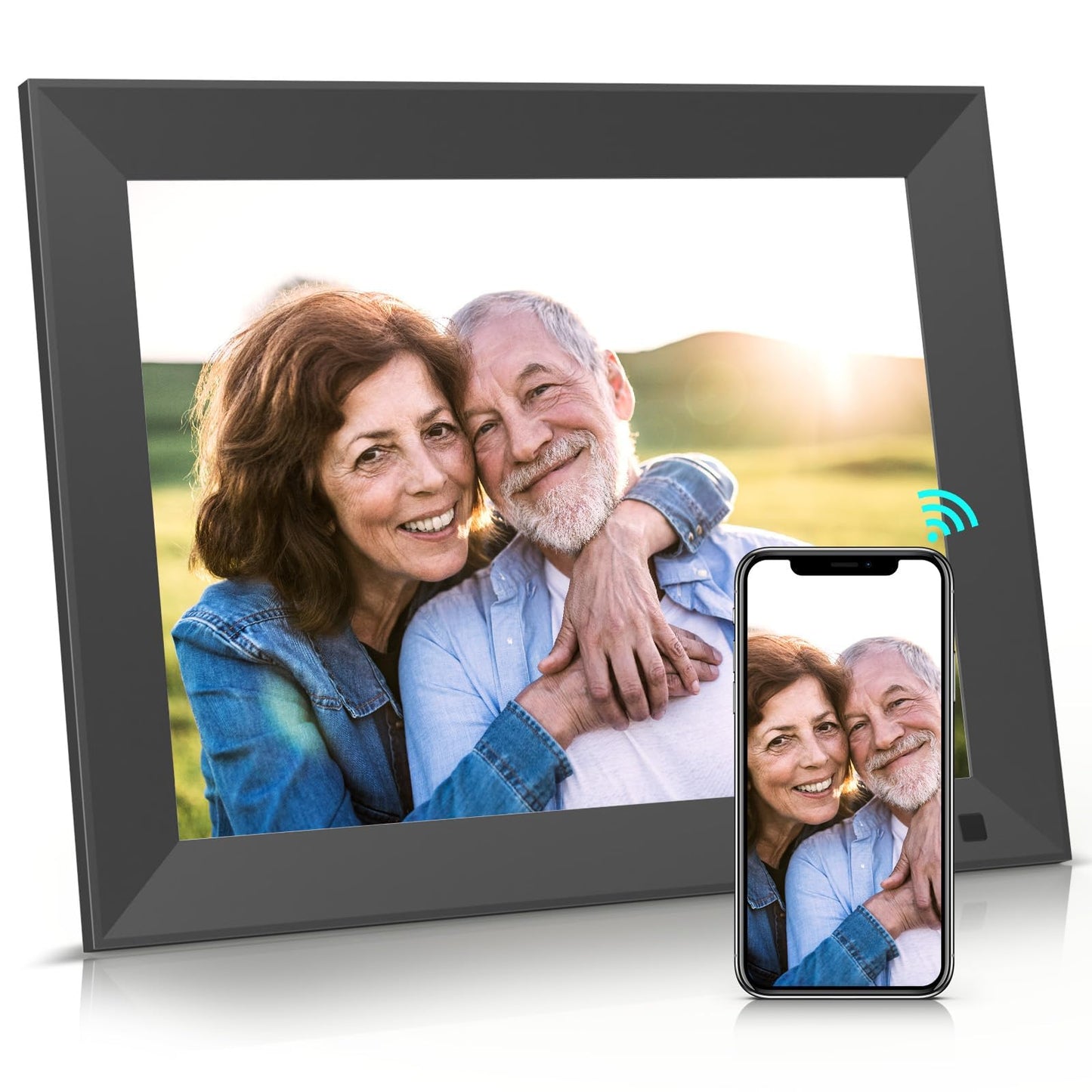 BSIMB 10 Inch 32GB WiFi Digital Picture Frame, Electronic Photo Frame with IPS Touch Screen, Instantly Share Pictures & Videos via App & Email, Auto-Rotate, Wall Mountable, Gift for Mother's Day