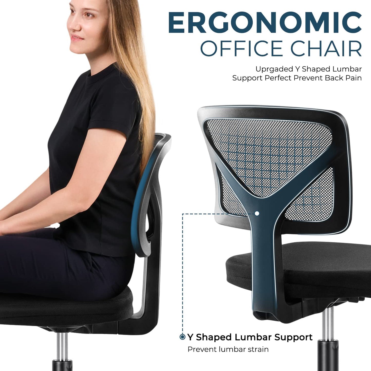 Ergonomic Mesh Task Chair with Lumbar Support