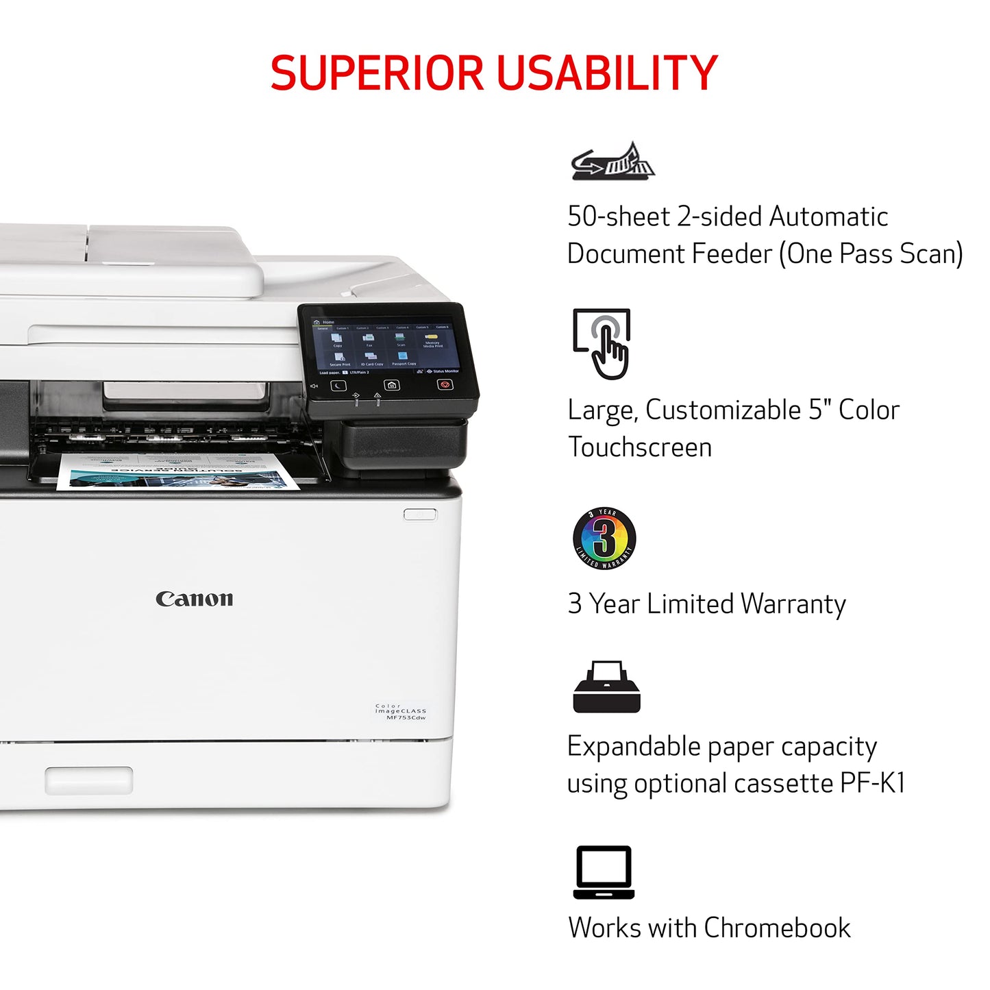 Canon All-In-One Wireless Laser Printer MF753Cdw