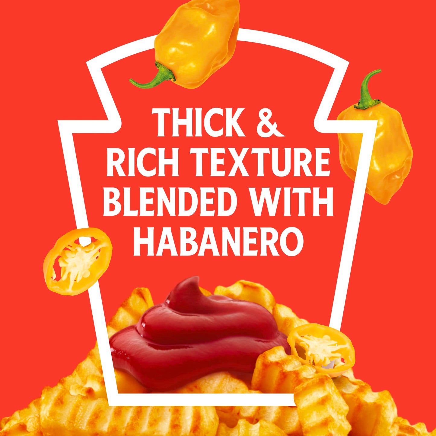 Heinz Habanero Tomato Ketchup Squeeze Bottle 14 oz