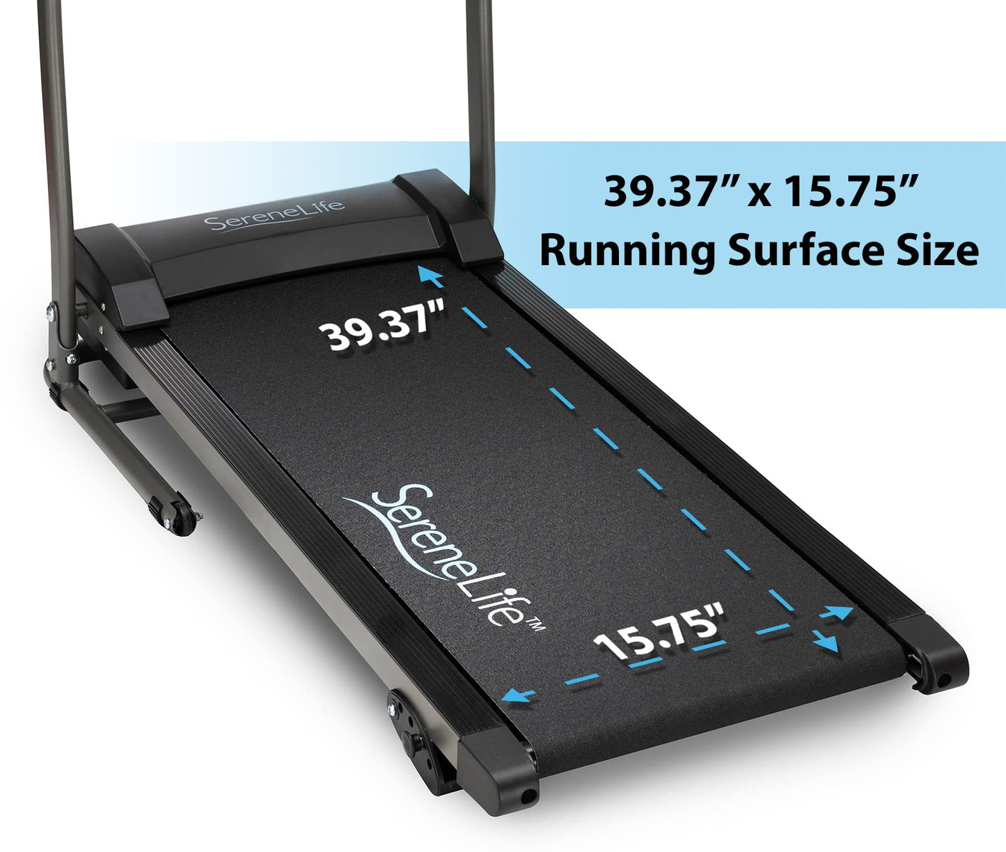 SereneLife Folding Treadmill with Bluetooth & Programs