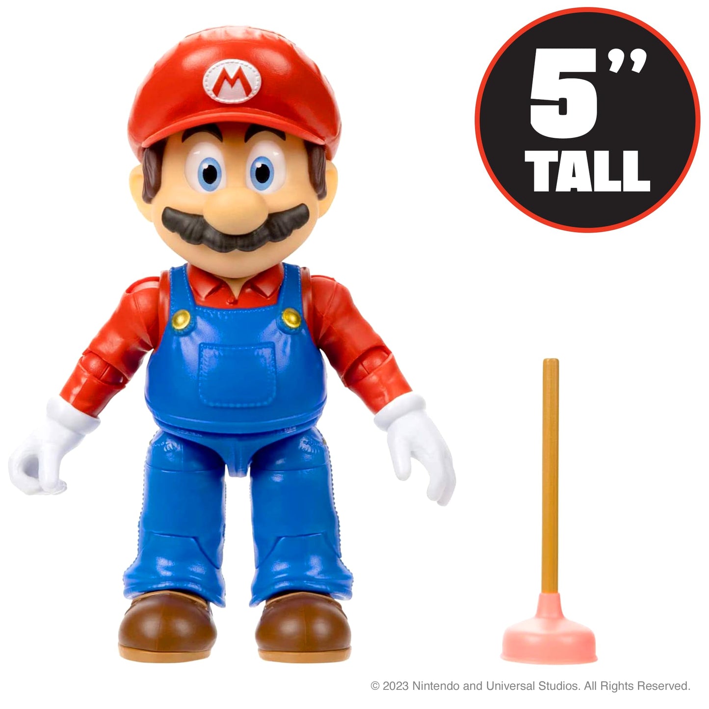 Super Mario Bros. 5" Action Figure with Plunger