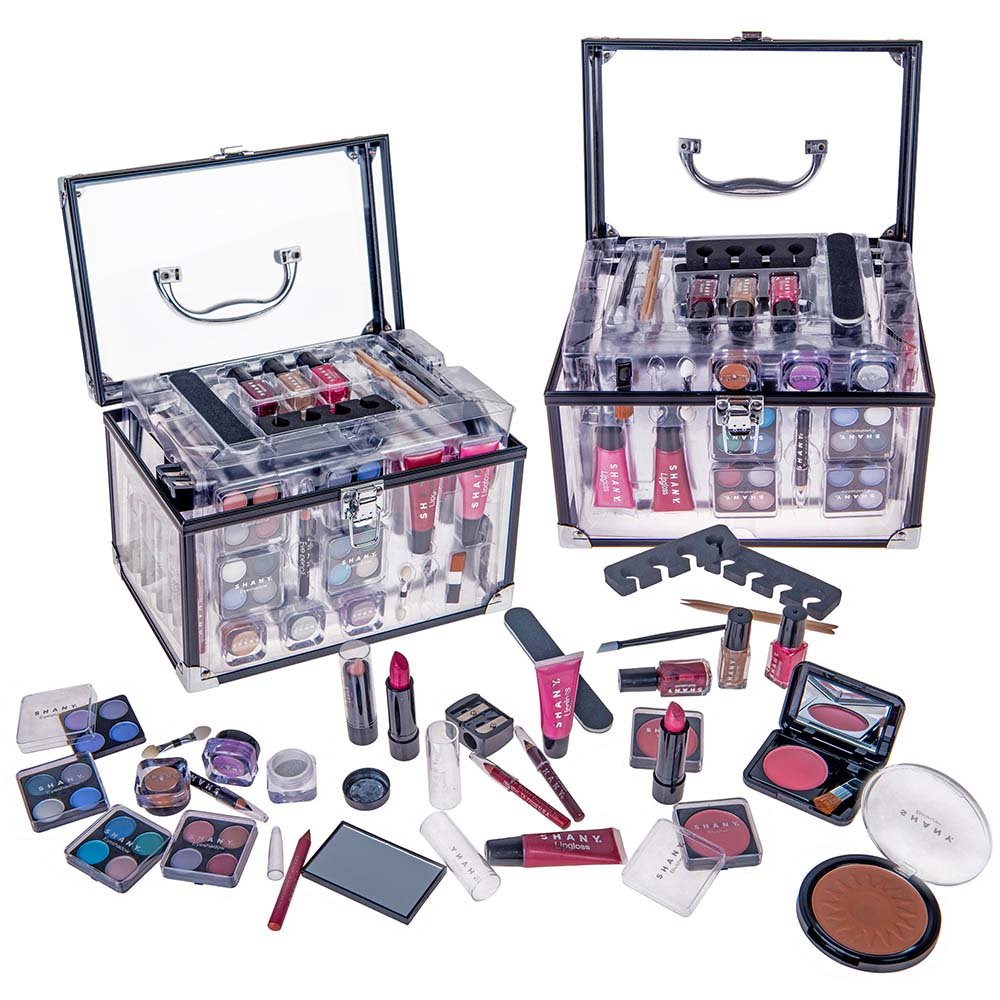 SHANY Makeup Train Case with Eye Palettes & Brushes
