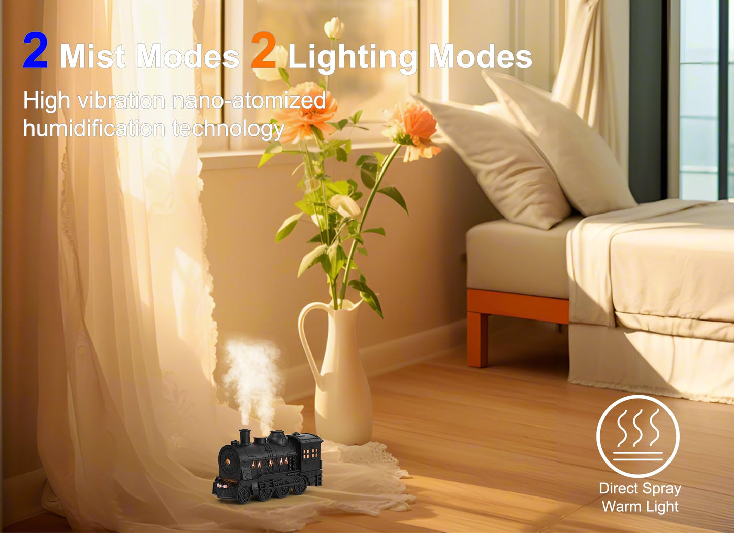 Train Shape Essential Oil Diffuser with Remote