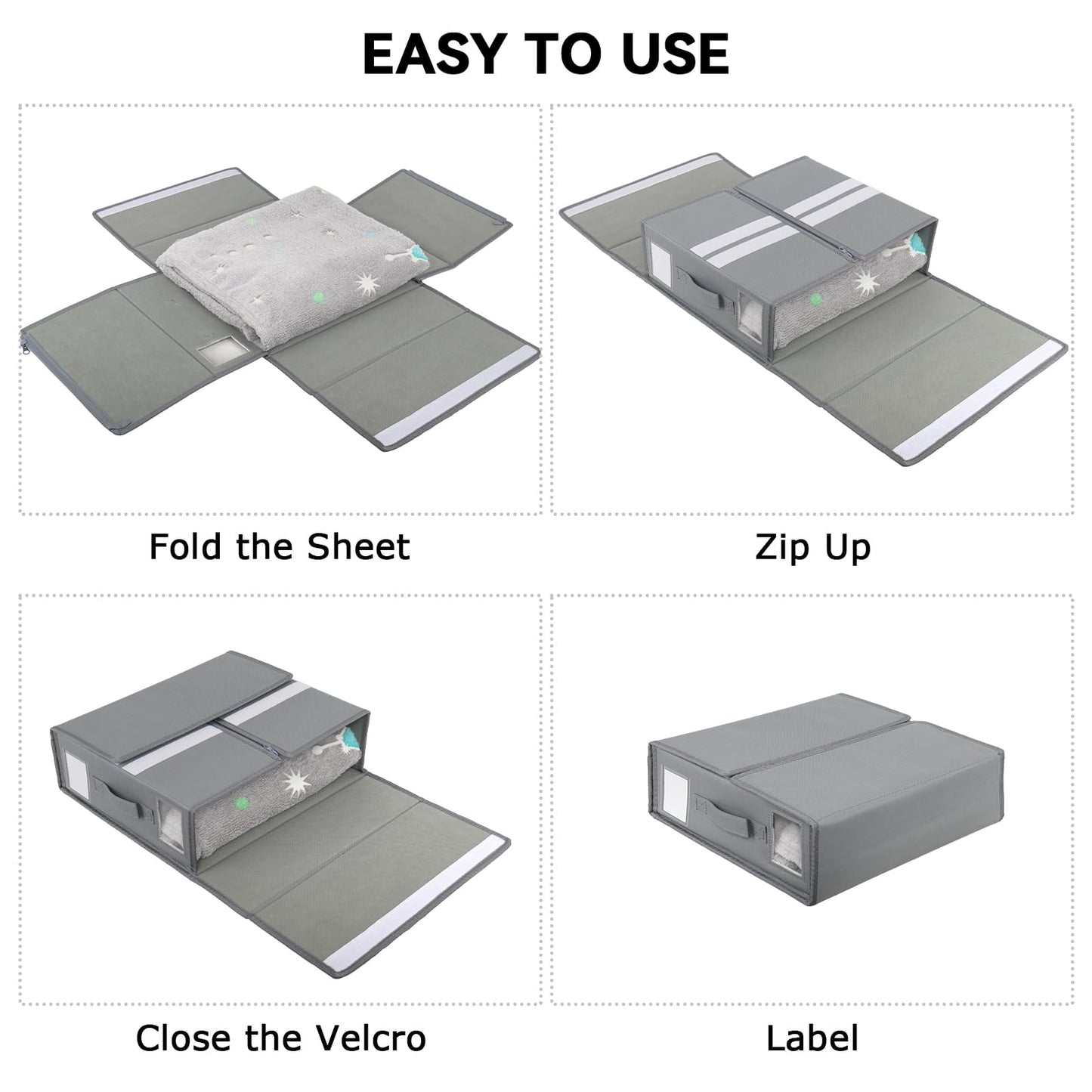 Foldable Sheet Organizers for Linen Closet Storage