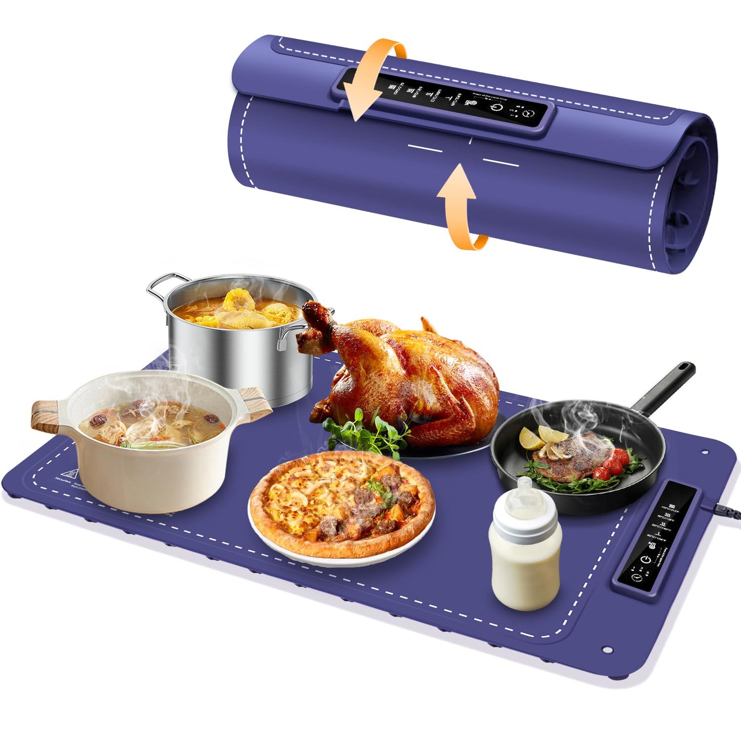 Electric Food Warming Tray with 4 Temperature Settings