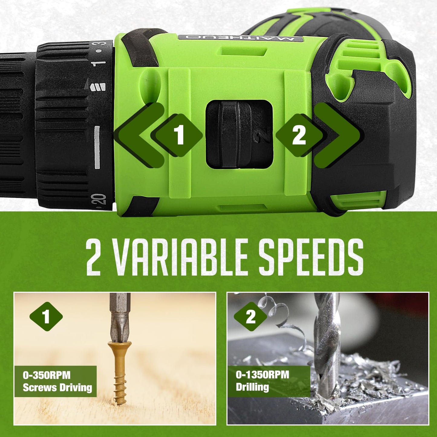 16.8V Cordless Drill with Battery and Charger
