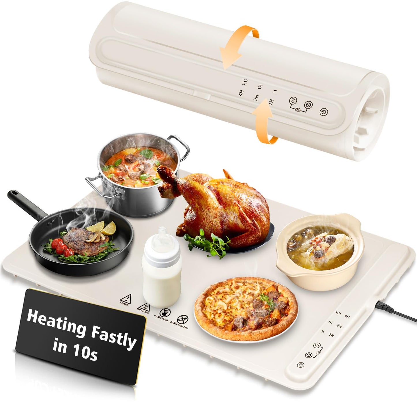 Electric Food Warming Mat with 3 Settings