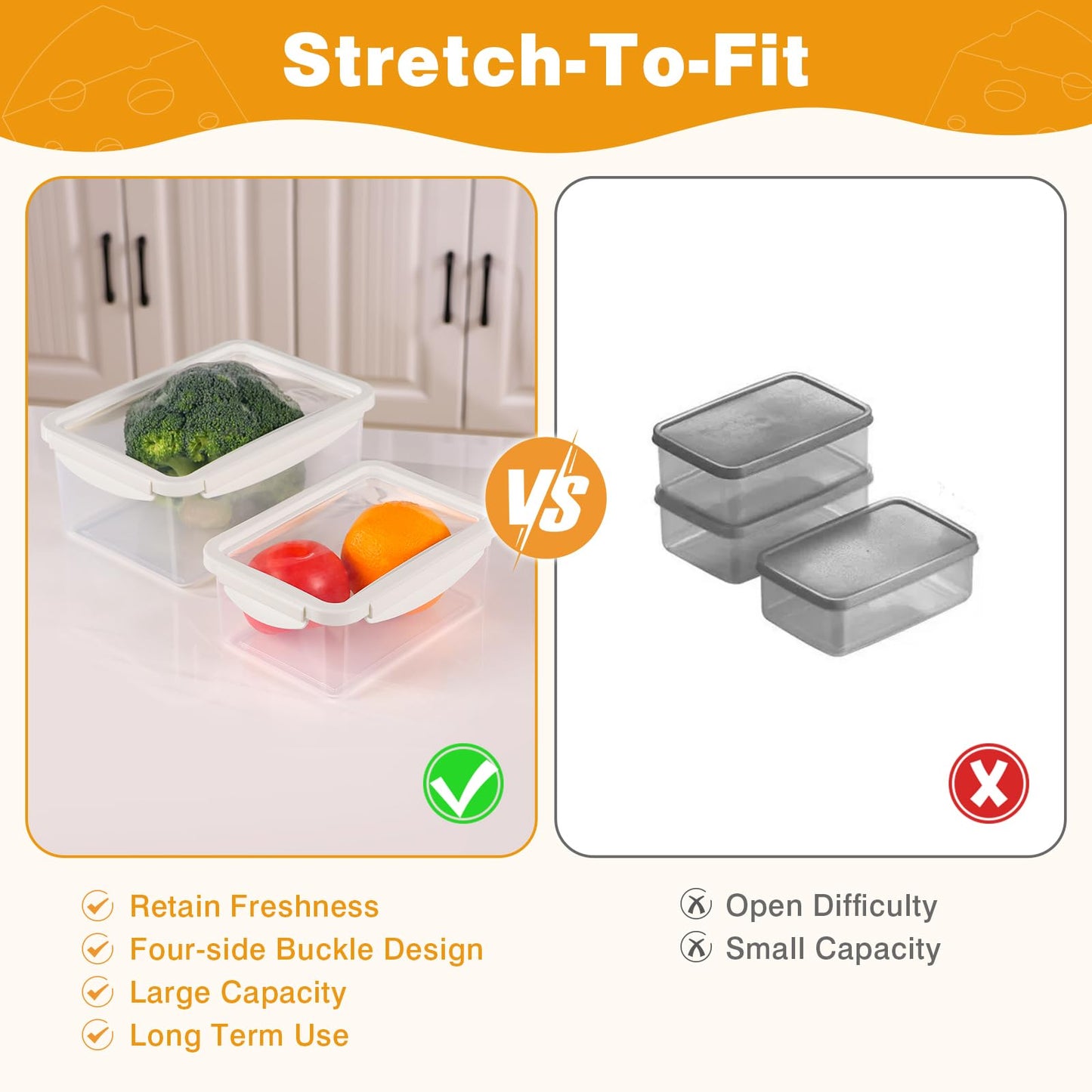 6 PCS Airtight Food Storage Containers by Yomarket
