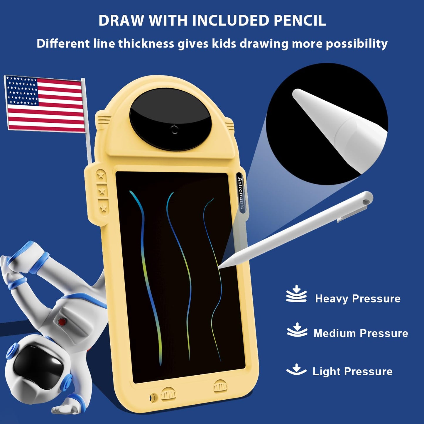Erasable LCD Writing Tablet for Kids - 8.8 Inch