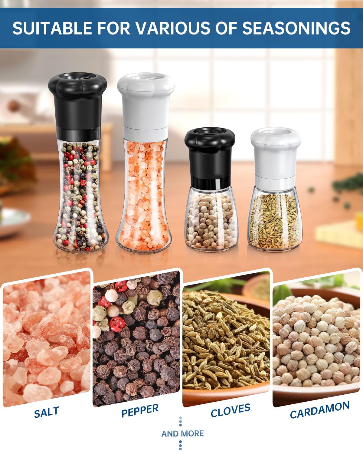 CIRCLE JOY Salt and Pepper Grinder Set