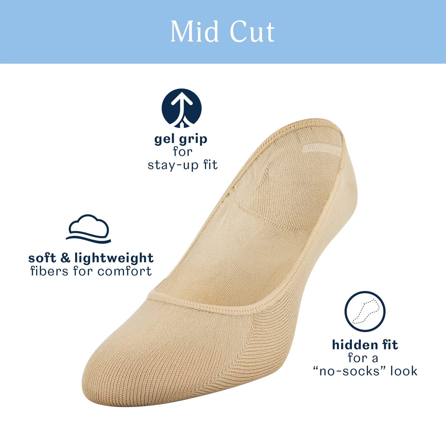 6-Pairs Women's No Show Socks by Peds