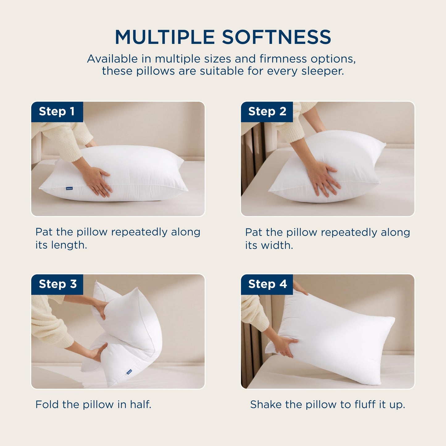 Bedsure Pillows Queen Size Set of 4 - Soft Bed Pillows