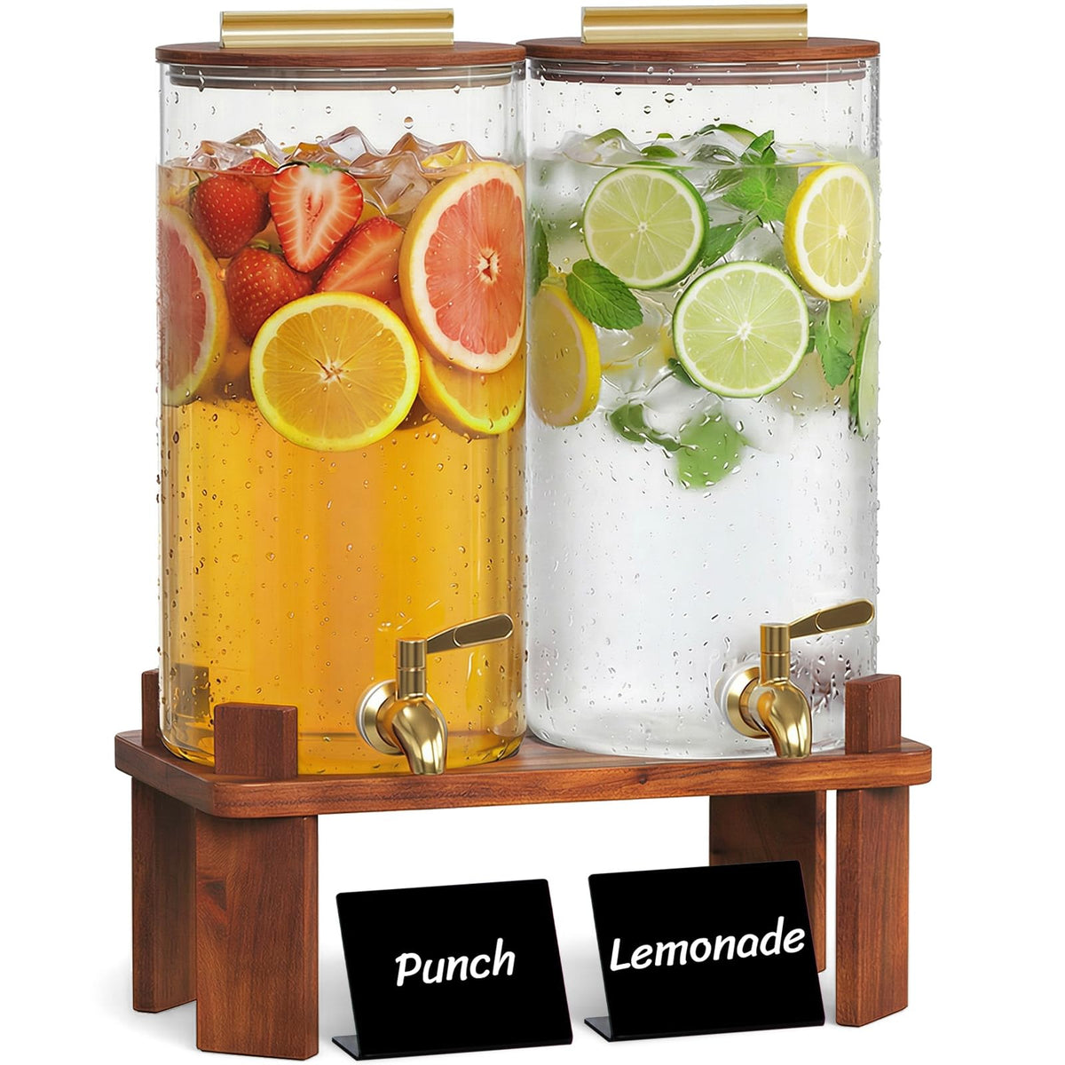 1.5 Gallon Glass Beverage Dispenser with Stand
