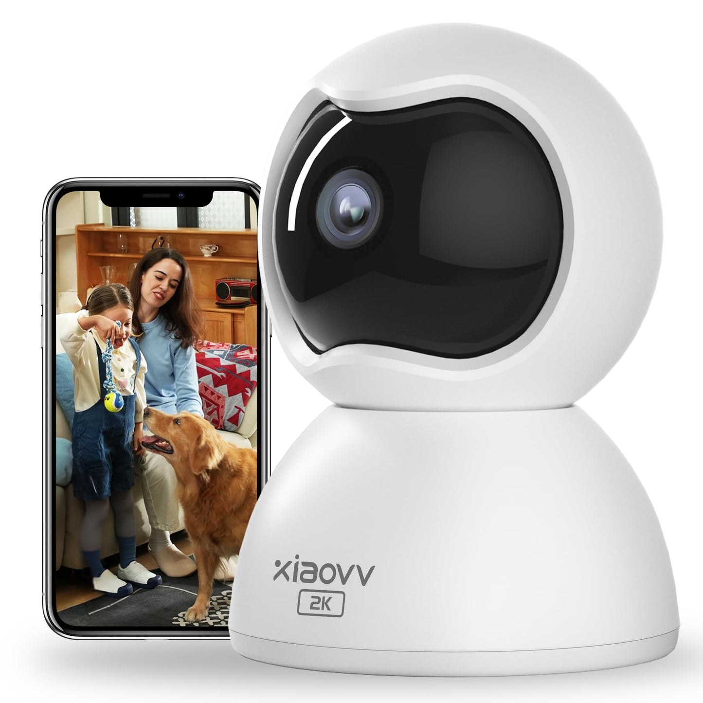 2K PTZ Indoor Baby and Pet Camera