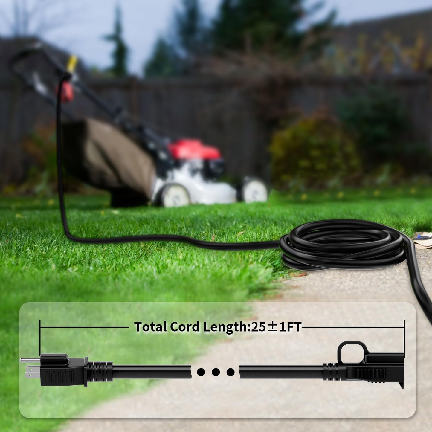 25 ft Heavy Duty Waterproof Extension Cord