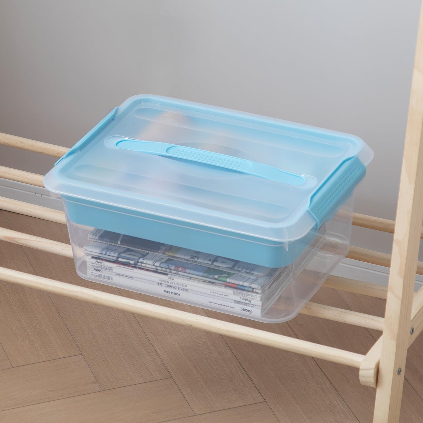 2-Pack Craft Storage Boxes with Removable Tray