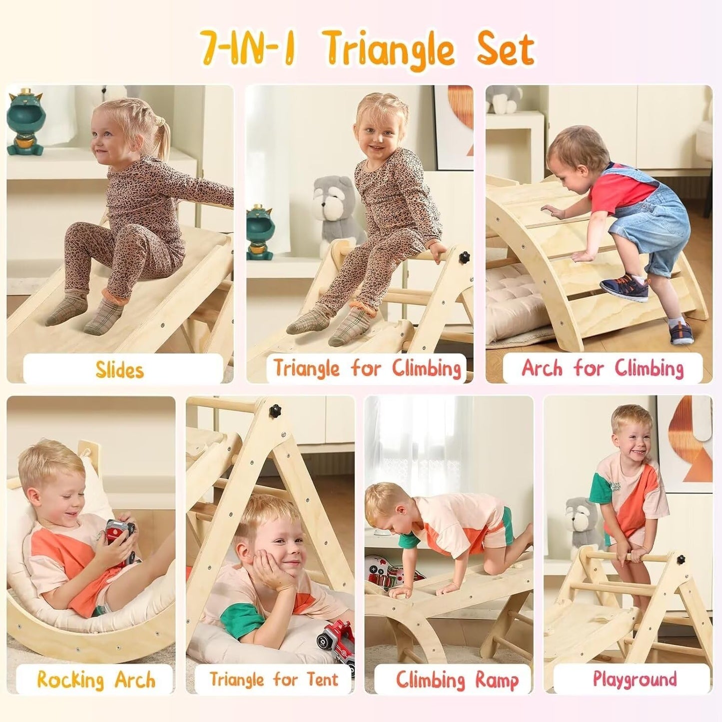 7-in-1 Montessori Climbing Set for Toddlers