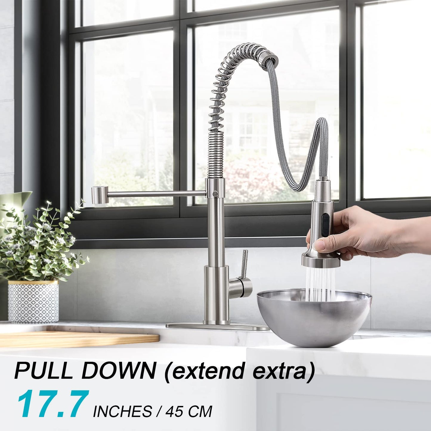 HGN Pull Down Kitchen Faucet with Sprayer