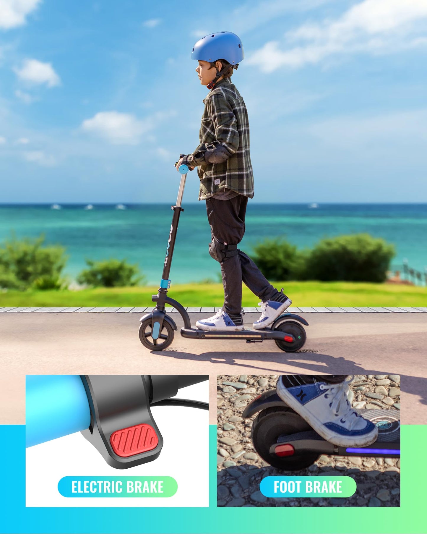 Gyroor H40 Kids Electric Scooter with Lights