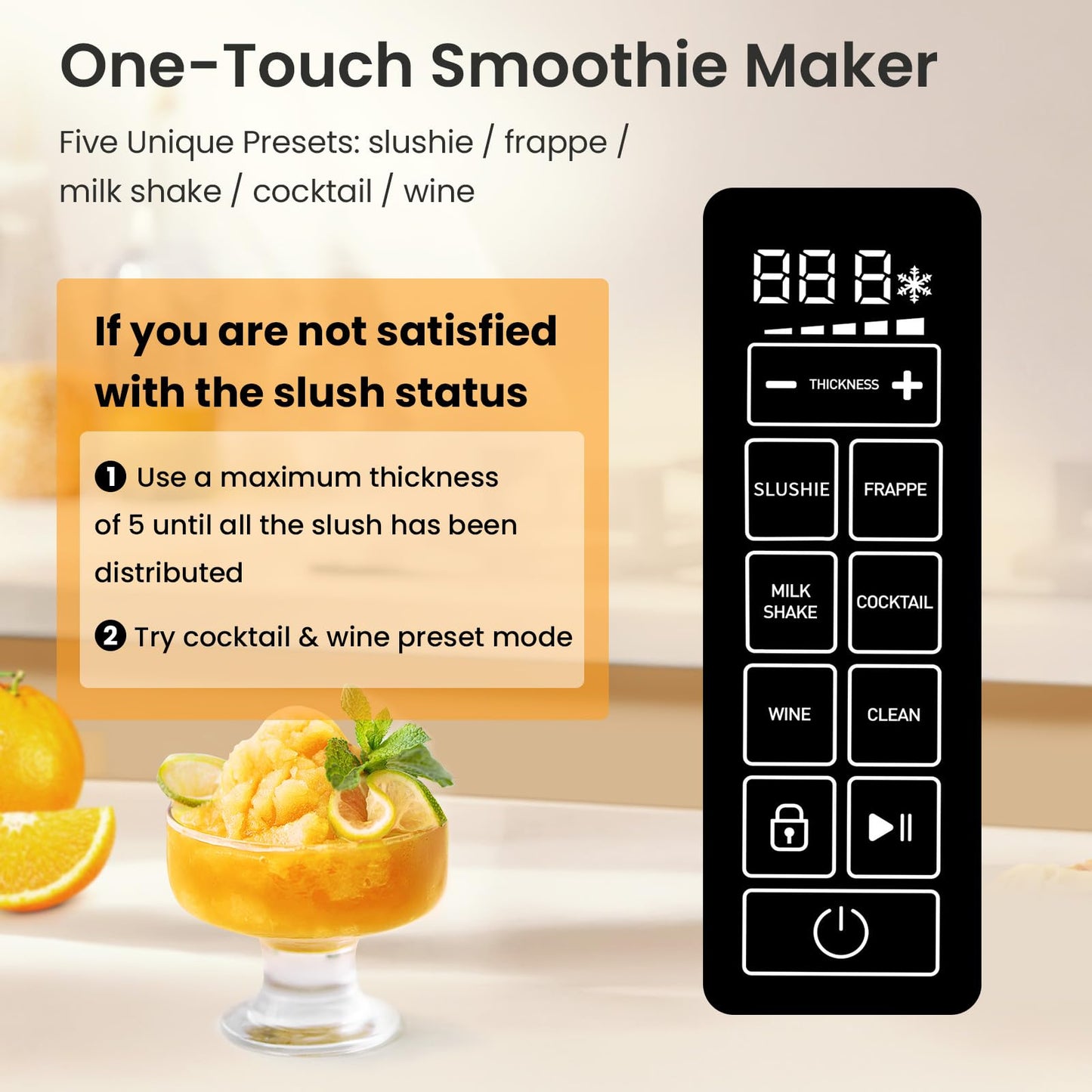 68 oz Slushie Machine for Home Drinks Maker