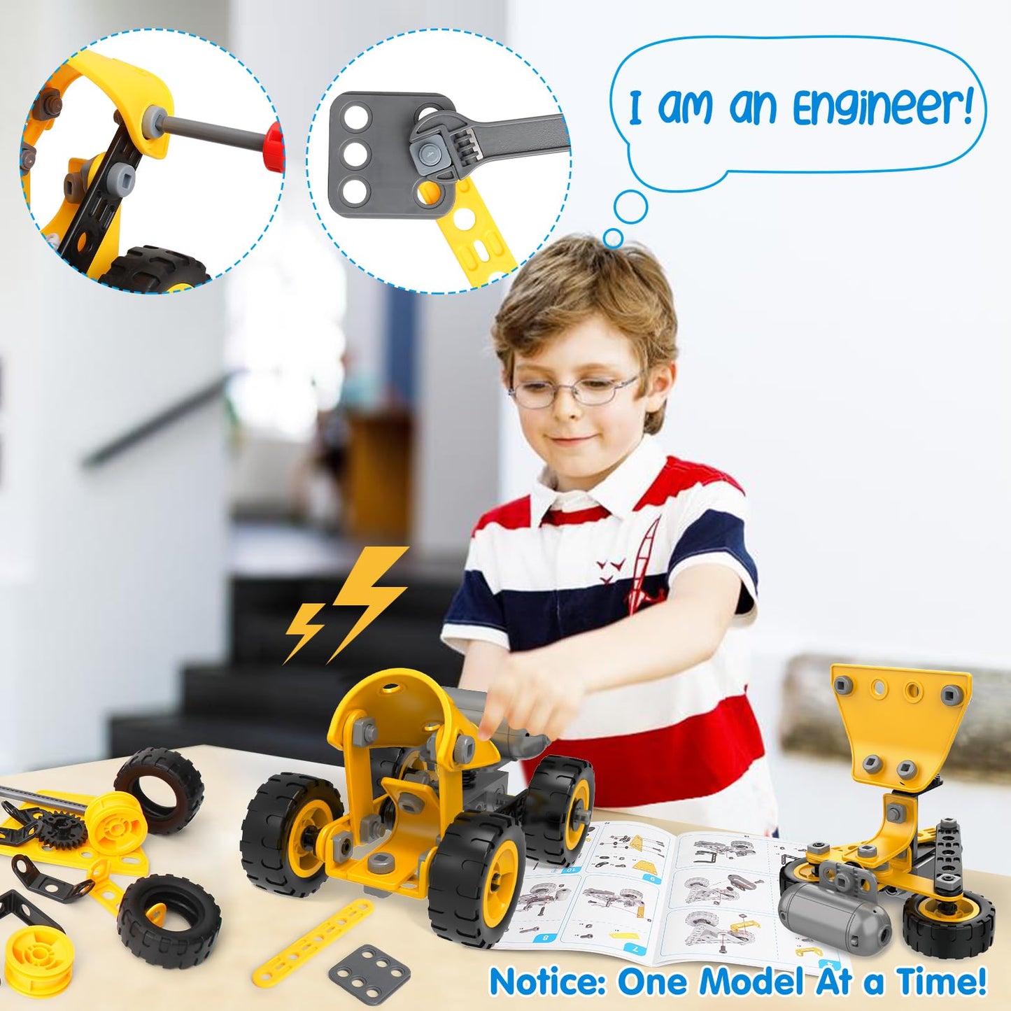 10-in-1 STEM Building Block Kit for Kids
