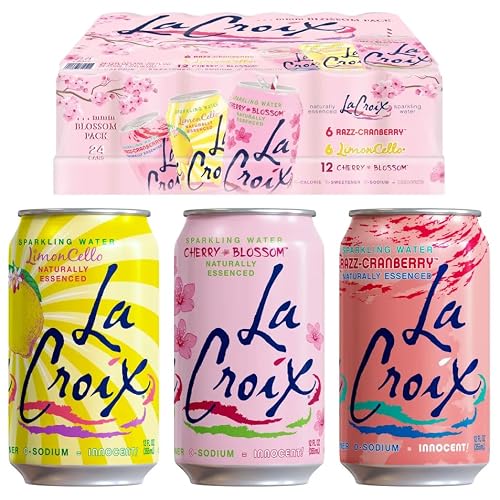 24 Pack LaCroix Sparkling Water Variety Cans