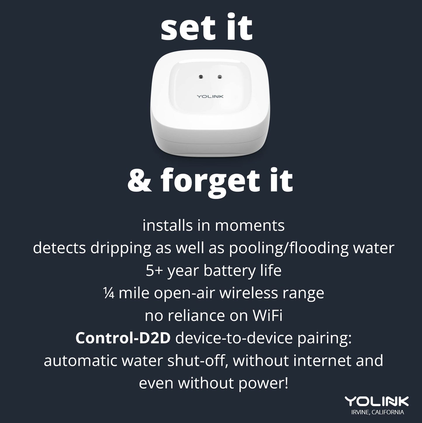 YoLink Smart Home Hub & Leak Sensor Kit