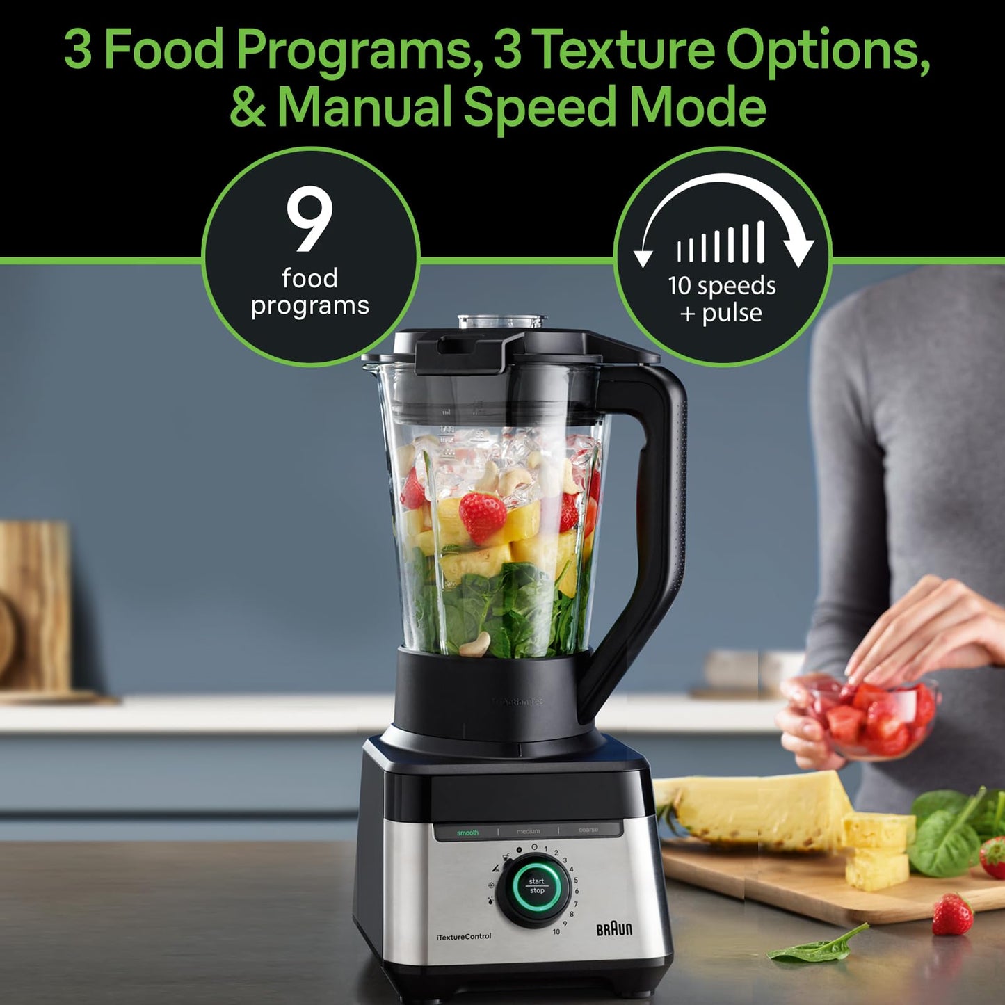 Braun TriForce Power Blender JB7500BK - 1200W