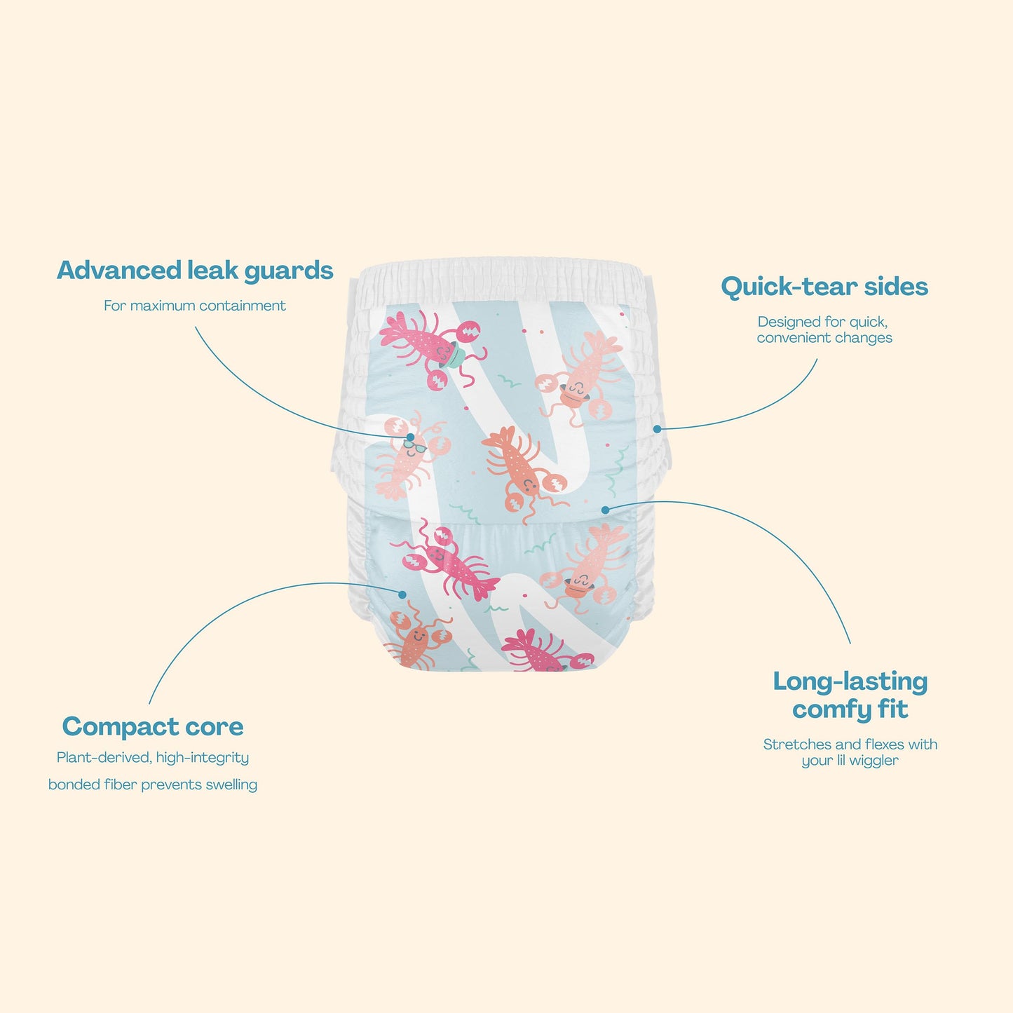 Hello Bello Eco-Friendly Swim Diapers Size Medium