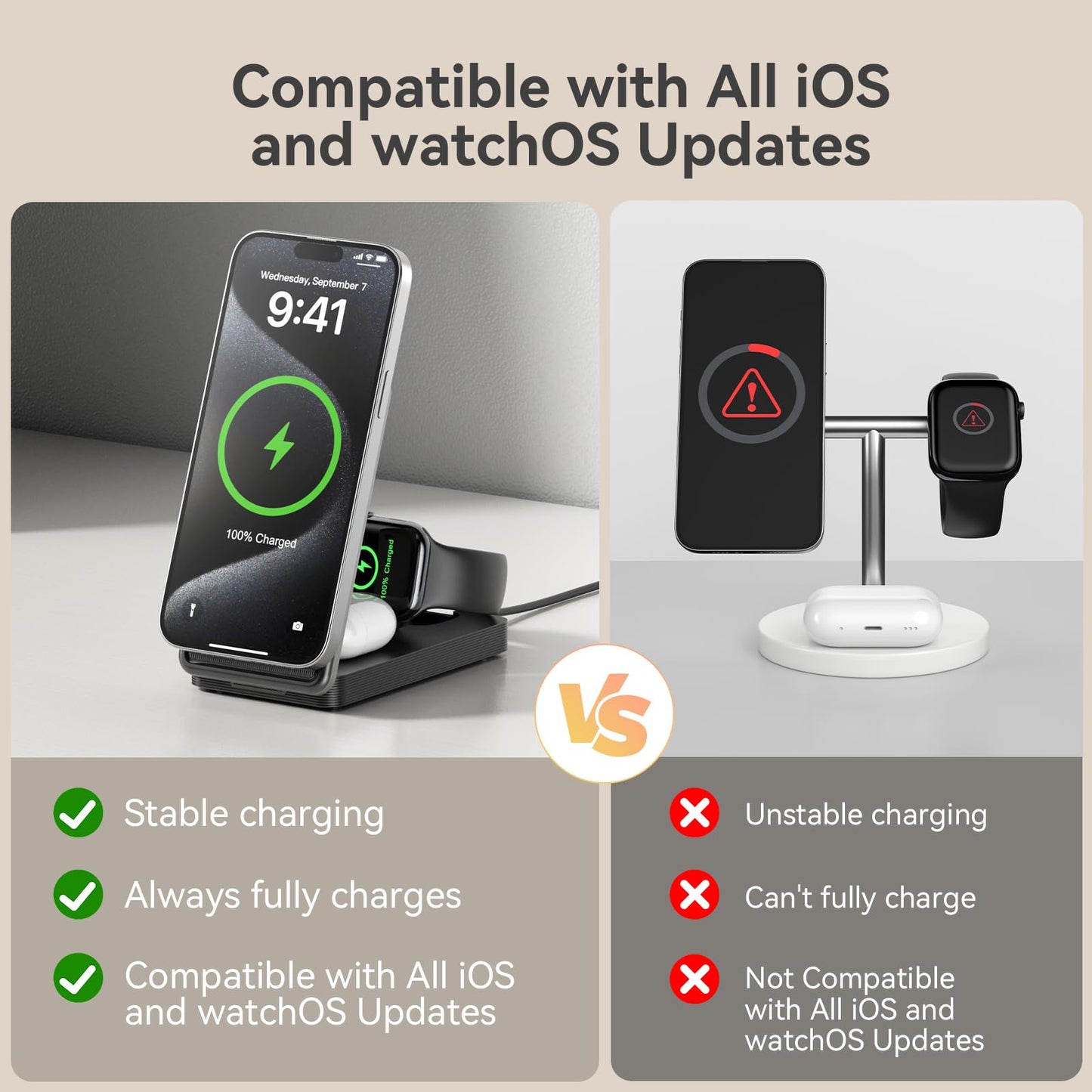 3 in 1 Wireless Charger for Apple Devices