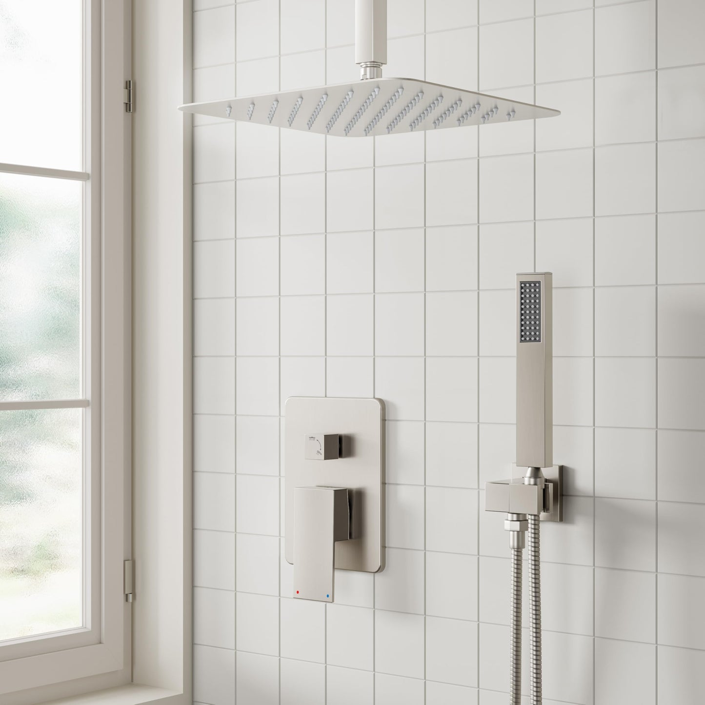 12" Rain Shower Head System with Handheld Combo