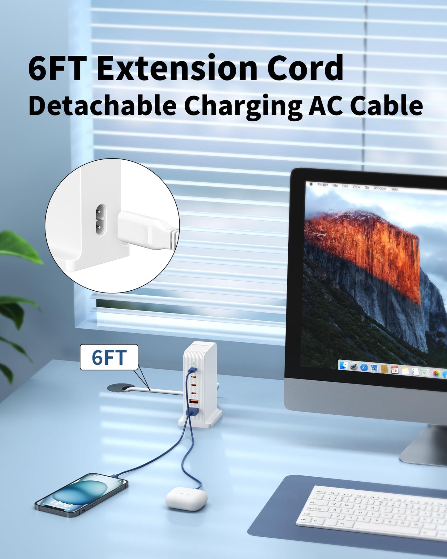 6-Port USB C Charging Station by VPSUN
